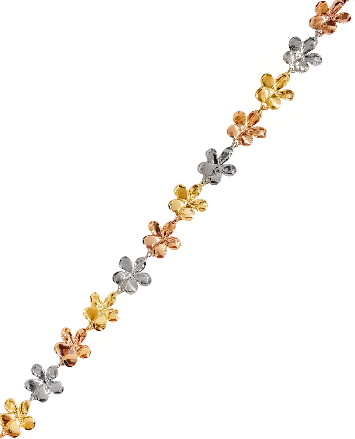 Tri Colour Gold Bracelet – Lihiniya Gems